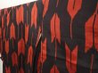 Photo2: 6903T15z630 Vintage Japanese Kimono Silk TSUMUGI Yagasuri Black (2)