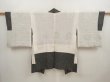 Photo6: 6909T03z480 Vintage Japanese Kimono Silk SHIBORI HAORI  Black (6)