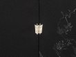 Photo5: 6909T04z620 Vintage Japanese Kimono Silk HAORI Flowers Black (5)
