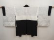 Photo7: 6909T04z620 Vintage Japanese Kimono Silk HAORI Flowers Black (7)