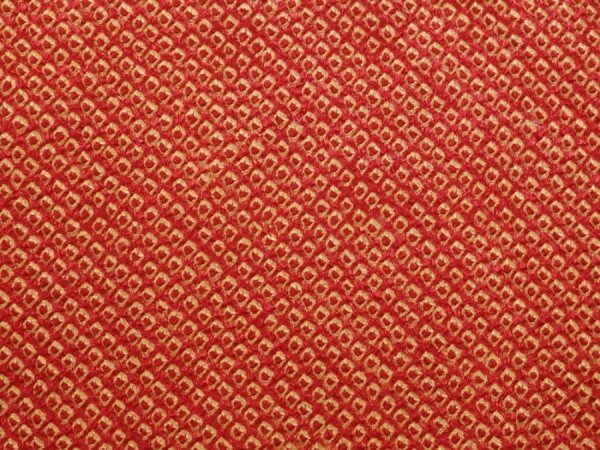 Photo4: 6909T06z560 Vintage Japanese Kimono Silk SHIBORI HAORI  Orange-Red (4)