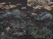 Photo3: 6909T07z550 Vintage Japanese Kimono Silk HAORI Mountain Black (3)