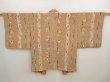Photo1: 6909T08z520 Vintage Japanese Kimono Silk HAORI Camellia Olive (1)