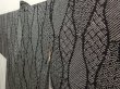 Photo2: 6909T09z530 Vintage Japanese Kimono Silk SHIBORI HAORI Tatewaku Black (2)