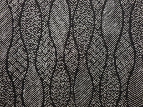 Photo3: 6909T09z530 Vintage Japanese Kimono Silk SHIBORI HAORI Tatewaku Black (3)