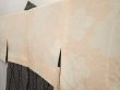 Photo7: 6909T09z530 Vintage Japanese Kimono Silk SHIBORI HAORI Tatewaku Black (7)