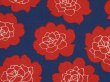 Photo4: 6909T10z520 Vintage Japanese Kimono Silk HAORI Rose Navy (4)
