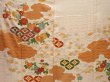Photo8: 6909T12z1060 Vintage Japanese Kimono Silk FURISODE Plum blossom Light cream (8)
