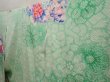 Photo2: 6909T13z1160 Vintage Japanese Kimono Silk FURISODE Peony Pistachio green (2)