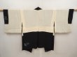 Photo6: 6910T01z560 Vintage Japanese Kimono Silk HAORI Plum blossom Black (6)