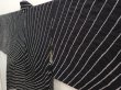 Photo2: 6910T03z560 Vintage Japanese Kimono Silk SHIBORI HAORI  Black (2)