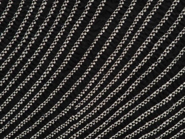 Photo4: 6910T03z560 Vintage Japanese Kimono Silk SHIBORI HAORI  Black (4)