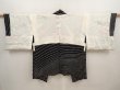 Photo7: 6910T03z560 Vintage Japanese Kimono Silk SHIBORI HAORI  Black (7)