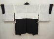 Photo7: 6910T04z630 Vintage Japanese Kimono Silk HAORI Princess Black (7)