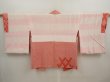 Photo6: 6910T06z590 Vintage Japanese Kimono Silk SHIBORI HAORI Flower Red-Pink (6)