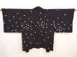 Photo1: 6910T07z520 Vintage Japanese Kimono Silk HAORI  Black (1)