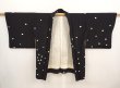Photo6: 6910T07z520 Vintage Japanese Kimono Silk HAORI  Black (6)
