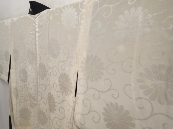 Photo8: 6910T07z520 Vintage Japanese Kimono Silk HAORI  Black (8)