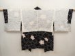 Photo6: 6910T09z430 Vintage Japanese Kimono Silk HAORI Maple Black (6)