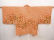 Photo1: 6910T10z510 Vintage Japanese Kimono Silk SHIBORI HAORI Flower Dark orange (1)