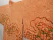 Photo2: 6910T10z510 Vintage Japanese Kimono Silk SHIBORI HAORI Flower Dark orange (2)