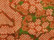 Photo4: 6910T10z510 Vintage Japanese Kimono Silk SHIBORI HAORI Flower Dark orange (4)