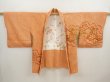 Photo5: 6910T10z510 Vintage Japanese Kimono Silk SHIBORI HAORI Flower Dark orange (5)