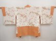 Photo6: 6910T10z510 Vintage Japanese Kimono Silk SHIBORI HAORI Flower Dark orange (6)