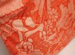 Photo3: 6910T11z1190 Vintage Japanese Kimono Silk FURISODE Royal cart Tomato red (3)