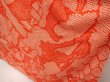 Photo4: 6910T11z1190 Vintage Japanese Kimono Silk FURISODE Royal cart Tomato red (4)