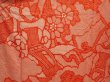 Photo8: 6910T11z1190 Vintage Japanese Kimono Silk FURISODE Royal cart Tomato red (8)