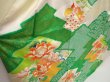 Photo3: 6910T12z970 Vintage Japanese Kimono Silk FURISODE Peony Green (3)