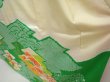 Photo6: 6910T12z970 Vintage Japanese Kimono Silk FURISODE Peony Green (6)