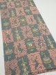 Photo2: 2V03z80  Japanese Kimono Silk  FABRIC Temple Green-Gray 64.6x14.0 (2)