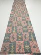 Photo5: 2V06z80  Japanese Kimono Silk  FABRIC Temple Green-Gray 64.6x14.2 (5)