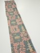Photo3: 2V07z40  Japanese Kimono Silk  FABRIC Temple Green-Gray 56.7x7.1 (3)