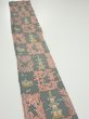 Photo3: 2V08z40  Japanese Kimono Silk  FABRIC Temple Green-Gray 56.7x7.1 (3)