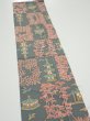 Photo4: 2V09z30  Japanese Kimono Silk  FABRIC Temple Green-Gray 37.8x6.9 (4)