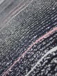 Photo4: 2V02z50  Japanese Kimono Silk  FABRIC  Black 37.8x14.8 (4)