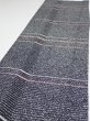 Photo3: 2V04z80  Japanese Kimono Silk  FABRIC  Black 66.1x14.6 (3)