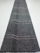 Photo5: 2V05z80  Japanese Kimono Silk  FABRIC  Black 66.1x14.8 (5)