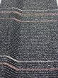 Photo1: 2V06z80  Japanese Kimono Silk  FABRIC  Black 65.7x14.6 (1)