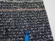 Photo6: 2V06z80  Japanese Kimono Silk  FABRIC  Black 65.7x14.6 (6)