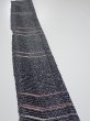 Photo3: 2V07z40  Japanese Kimono Silk  FABRIC  Black 55.9x7.3 (3)