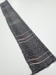 Photo5: 2V07z40  Japanese Kimono Silk  FABRIC  Black 55.9x7.3 (5)