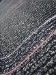 Photo4: 2V08z40  Japanese Kimono Silk  FABRIC  Black 55.1x7.3 (4)