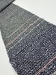 Photo1: 2V09z50  Japanese Kimono Silk  FABRIC  Black 79.1x7.3 (1)