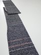 Photo3: 2V09z50  Japanese Kimono Silk  FABRIC  Black 79.1x7.3 (3)