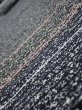 Photo4: 2V09z50  Japanese Kimono Silk  FABRIC  Black 79.1x7.3 (4)