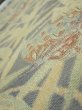 Photo4: 2R01z40  Japanese Kimono Silk TSUMUGI FABRIC Butterfly Navy-Gray 43.7x14.6 (4)